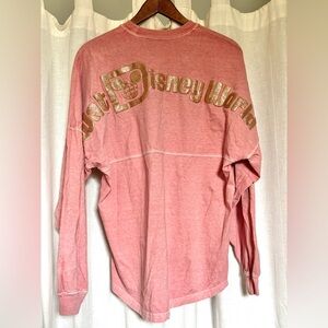Disney Spirit Jersey Walt Disney World Rose Gold Pink Glitter Small